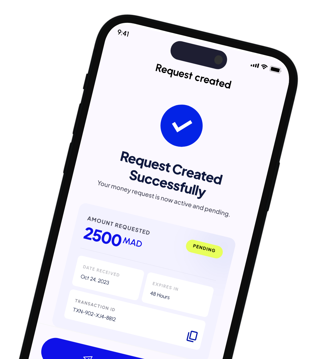 Payvaa request created successfully screen